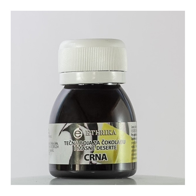 Black liquid color for chocolate and fat desserts
