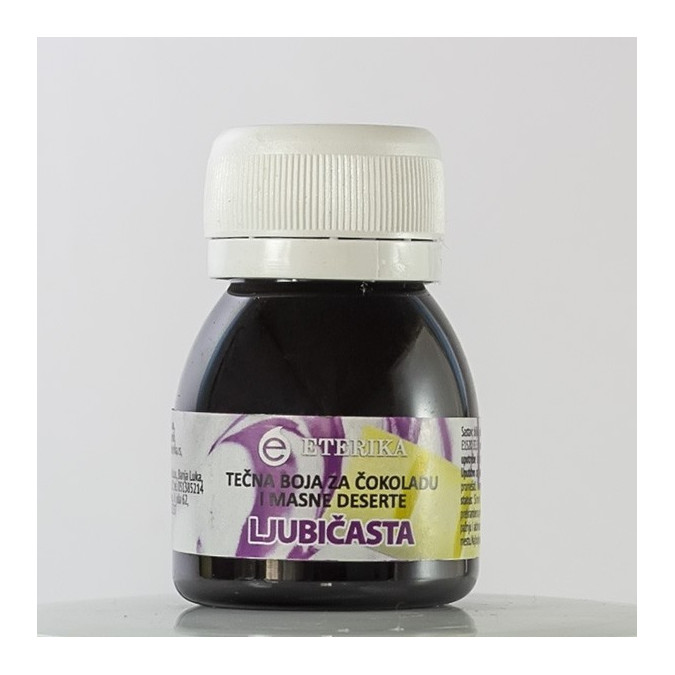 Purple liquid color for chocolate and fat desserts