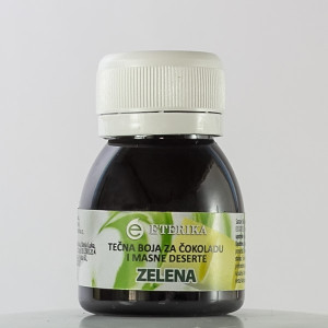 Green liquid color for chocolate and fat desserts