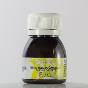 Yellow liquid color for chocolate and fat desserts