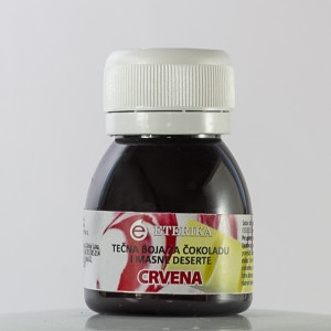 Red liquid color for chocolate and fat desserts