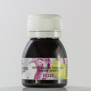 Light pink liquid color for chocolate and fat desserts